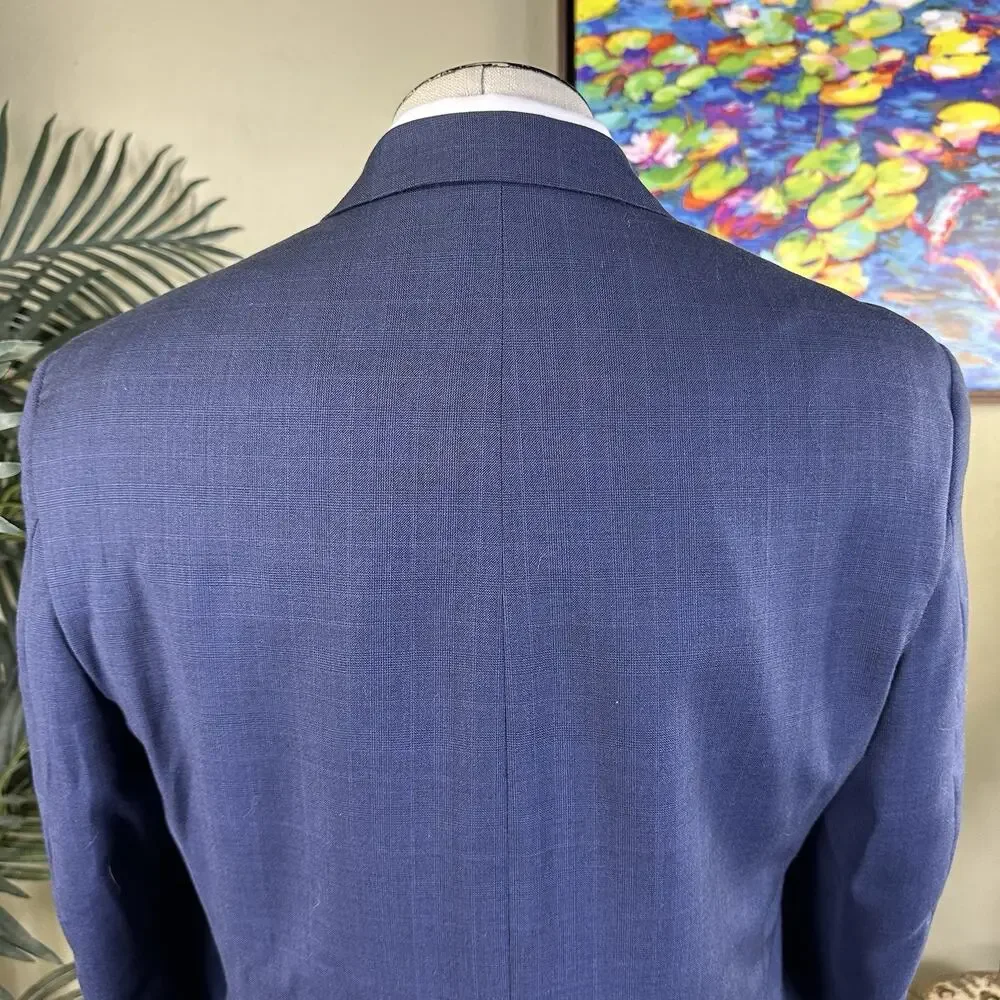 Michael Kors Men 42L sport coat blazer Wool Tone/Tone Glenn Plaid